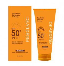 Dearderm Daily Moist Sunscreen SPF50+ Aloe Vera
